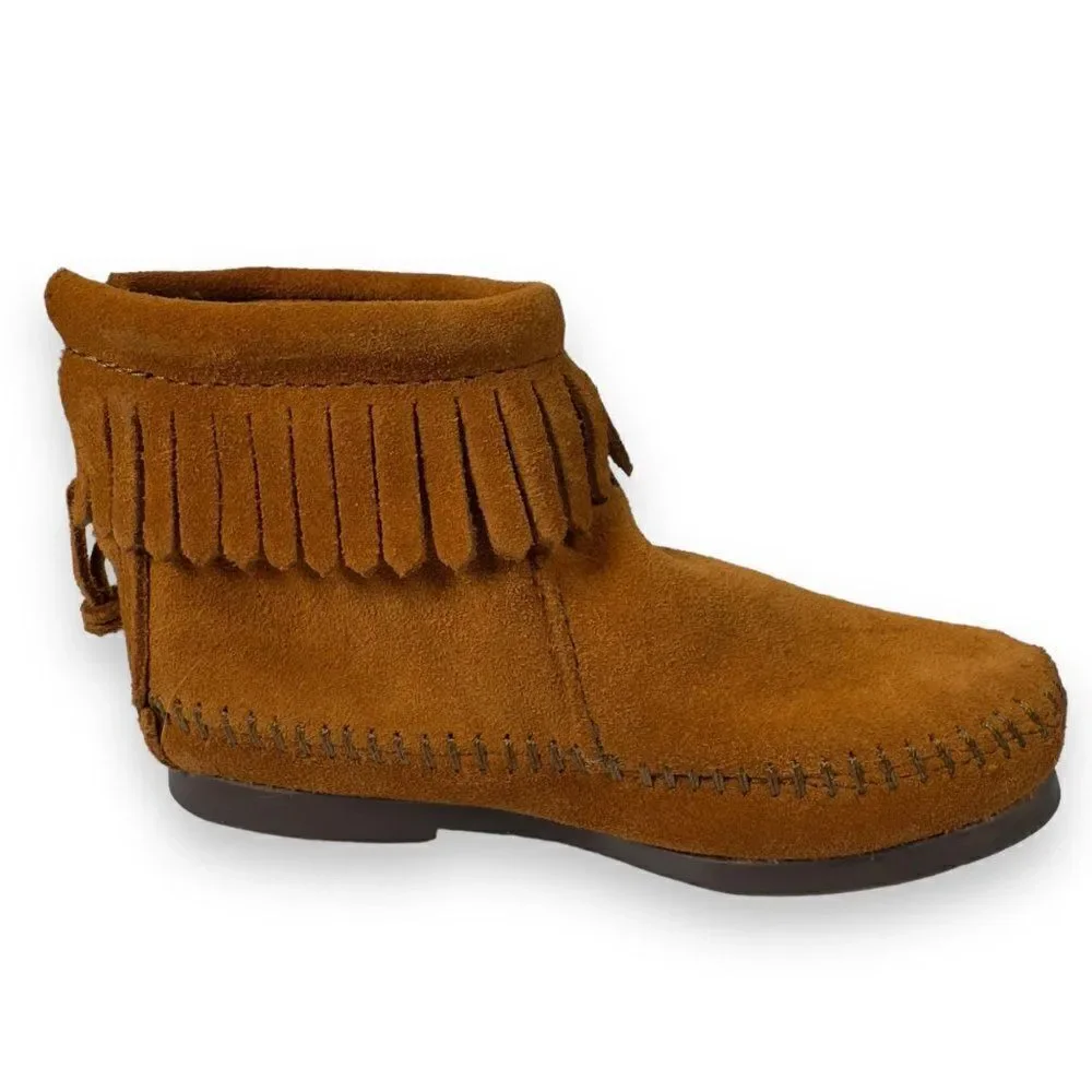 Minnetonka Frint Moc Leather Boots Brown 264863 Toddler 10‎